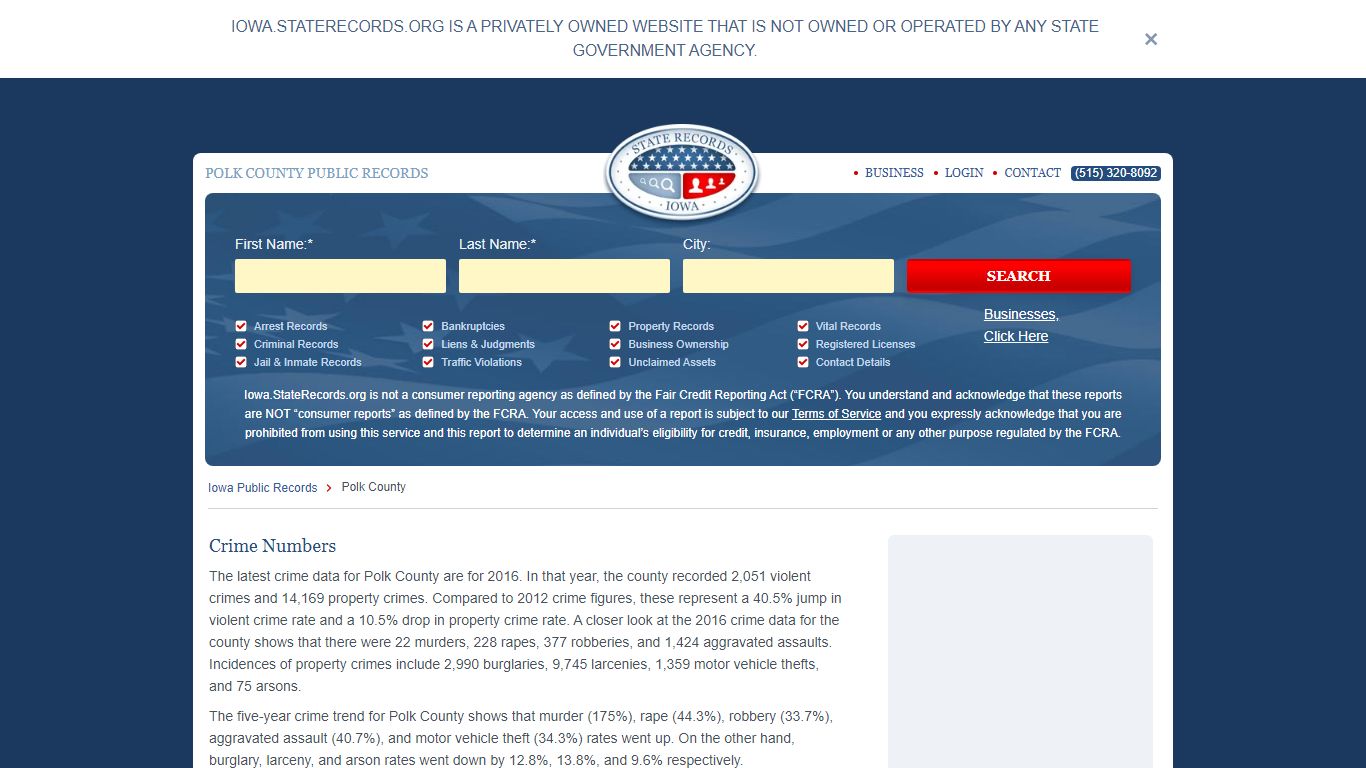 Polk County Arrest, Court, and Public Records